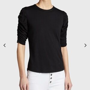 Veronica Beard waldorf Black 3/4 sleeve women’s  Tee